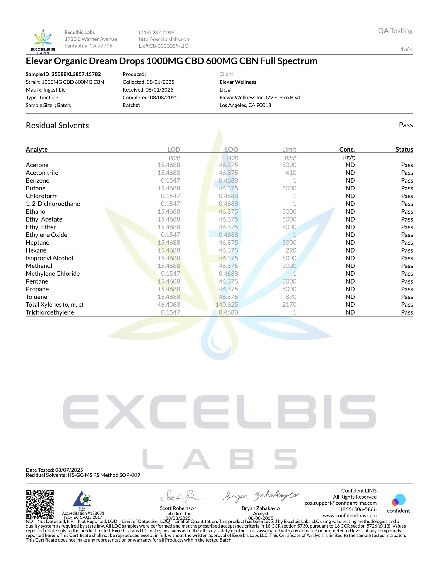 ELEVAR - 600MG CBN Dream Drops 1000MG CBD Sleep Tincture