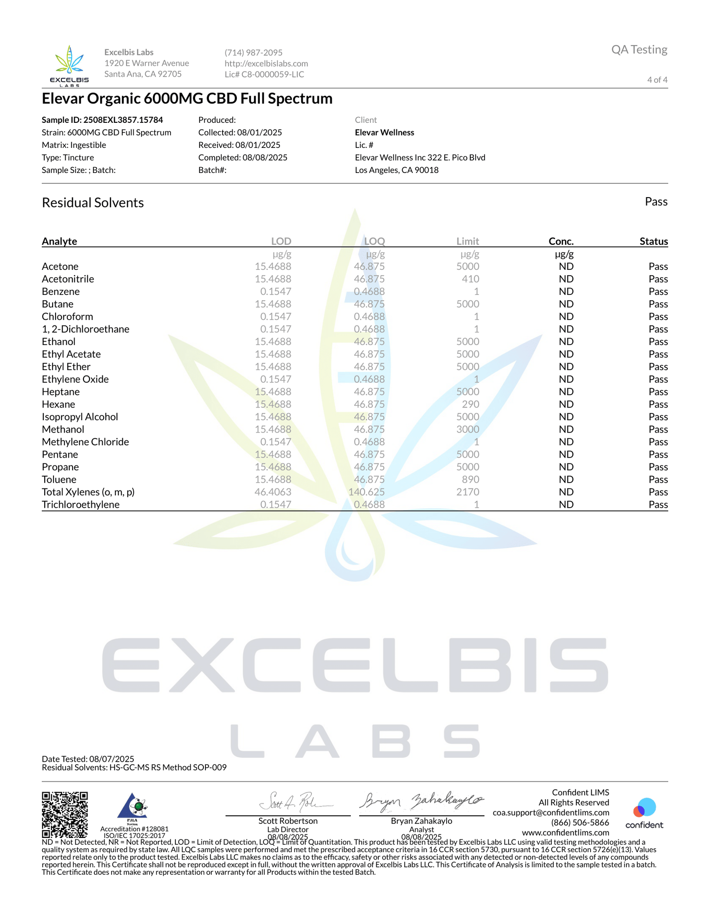 ELEVAR - 6000mg CBD Super Strength True Full Spectrum Tincture