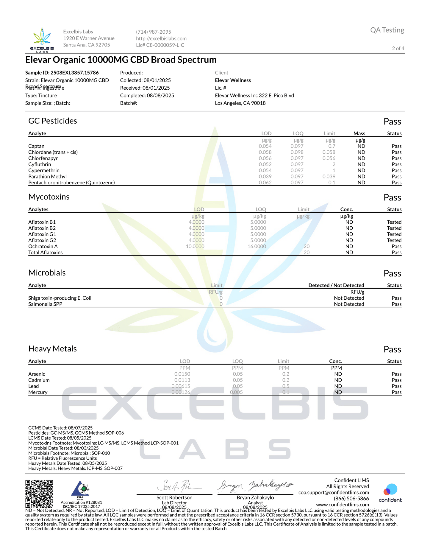 ELEVAR - 10,000mg CBD Ultra Strength Broad Spectrum CBD Tincture