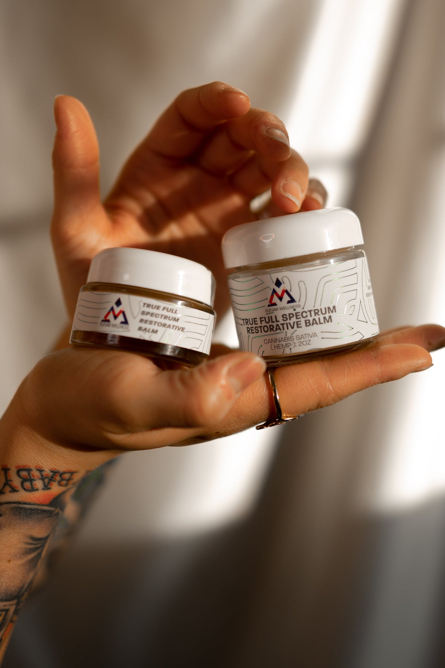 ELEVAR WELLNESS - 1oz True Full Spectrum Restorative Balm Restorative Collab Balm With Green Thumb Naturals