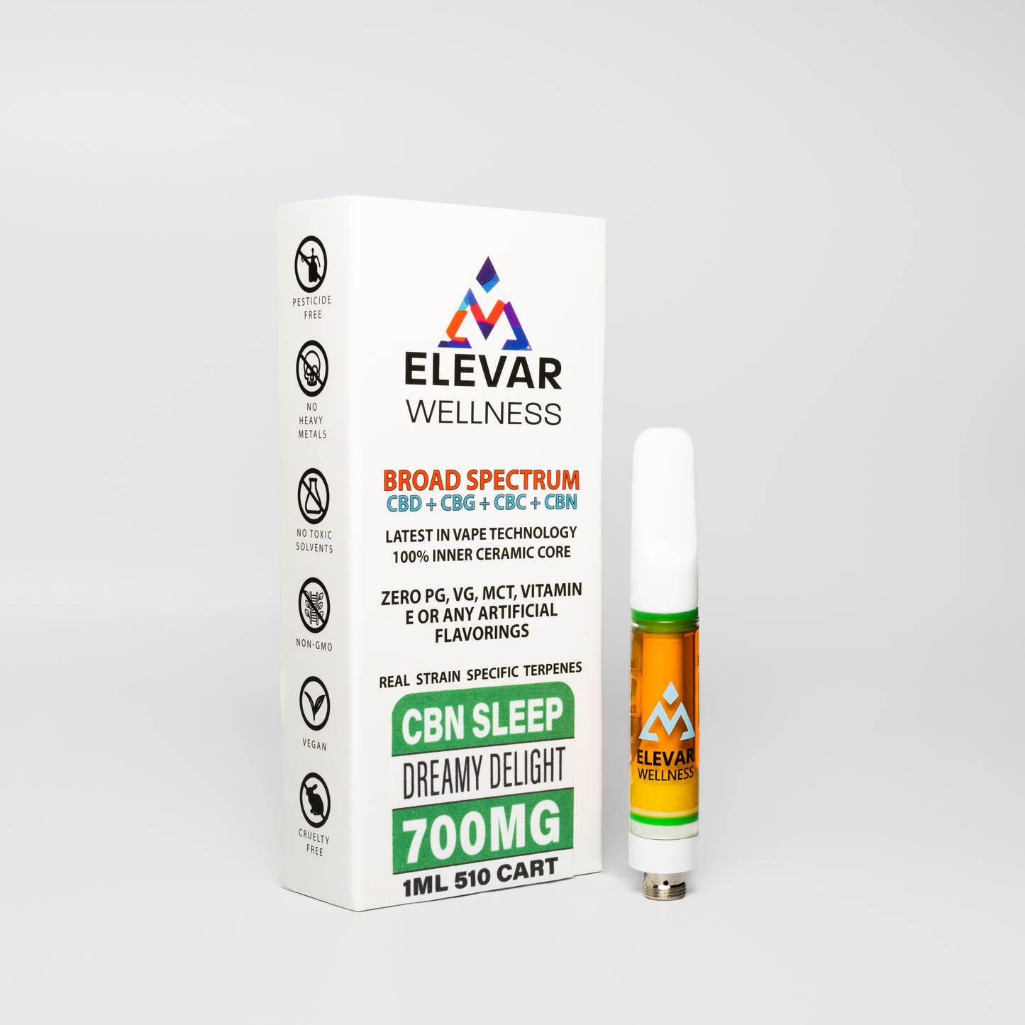 ELEVAR WELLNESS - 1g Broad Spectrum NIGHT Dreamy Delight CBN+CBD+CBG Vape