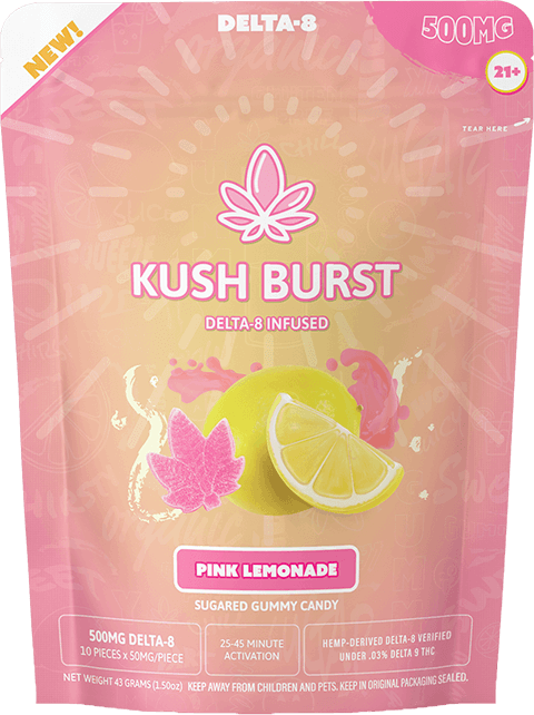KUSH BURST Delta-8 Gummies - Pink Lemonade